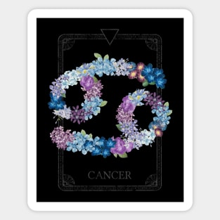 Floral Zodiac Sign: Cancer Magnet